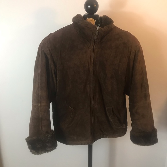 Talbots Brown Suede Leather Jacket - Picture 1 of 4